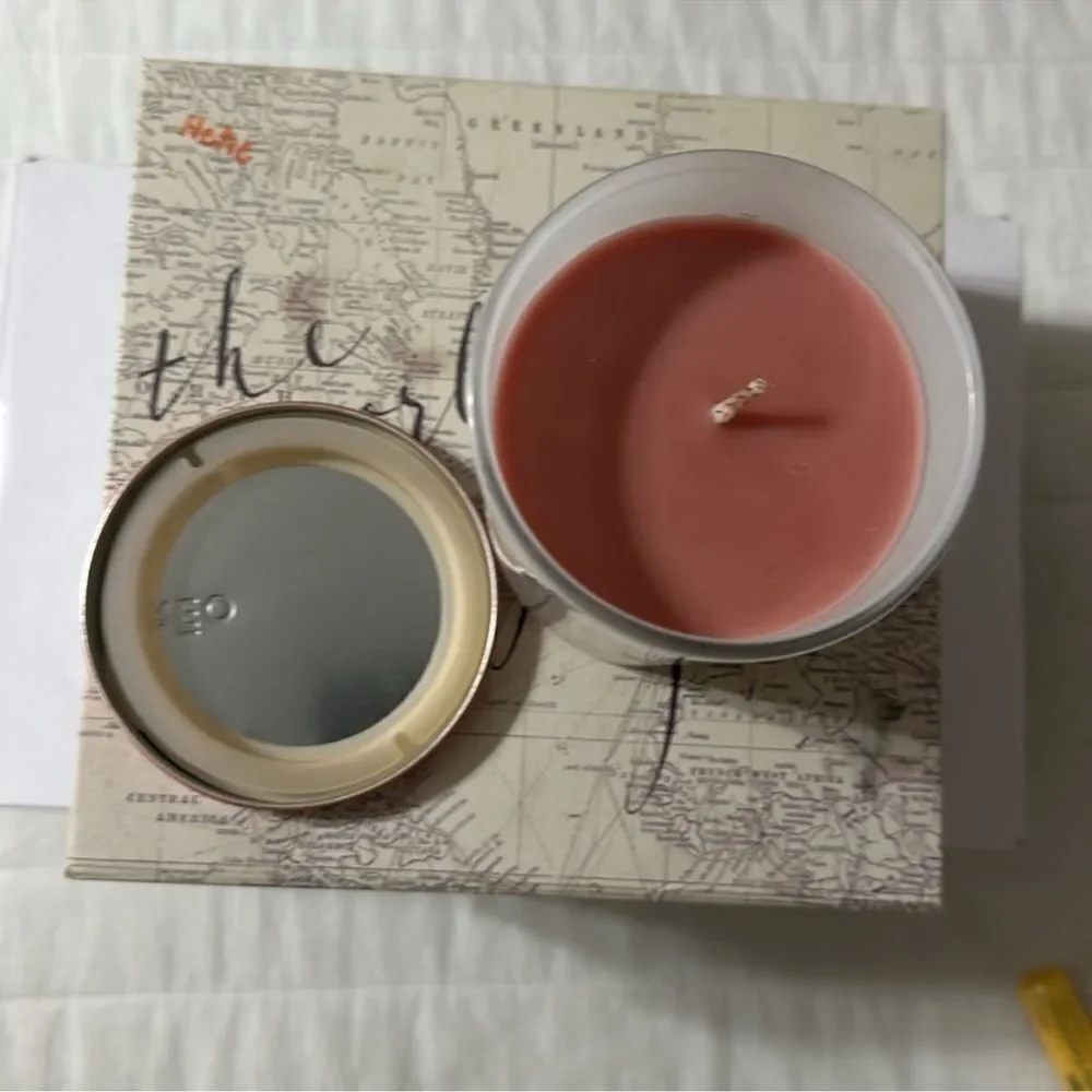 TREO POMEGRANATE CITRINE Rose Sandalwood Hand Poured Essential Oil Candle